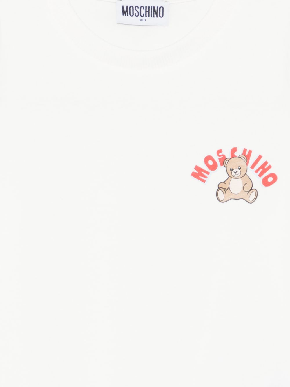 T-shirt con stampa orsetto HWM058LAA01 10063 MOSCHINO KIDS 