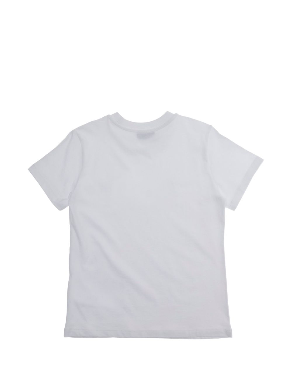 T-shirt in cotone con logo orsetto HZM058LAA03 10101 MOSCHINO KIDS 