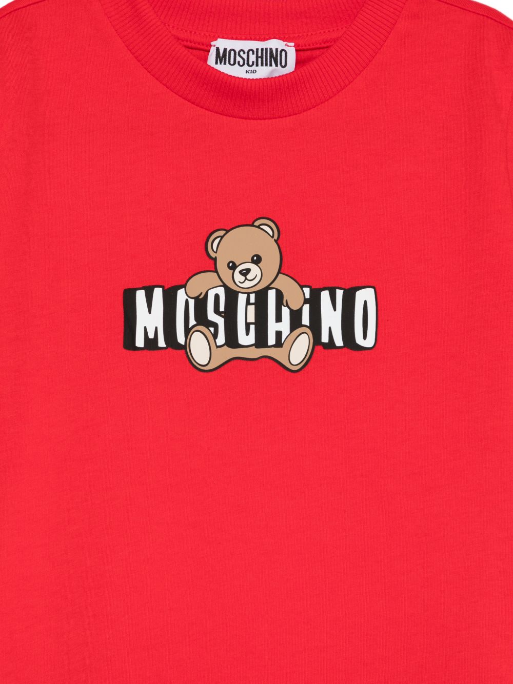 T-shirt con logo Teddy Bear HZM058LAA03 50109 MOSCHINO KIDS 