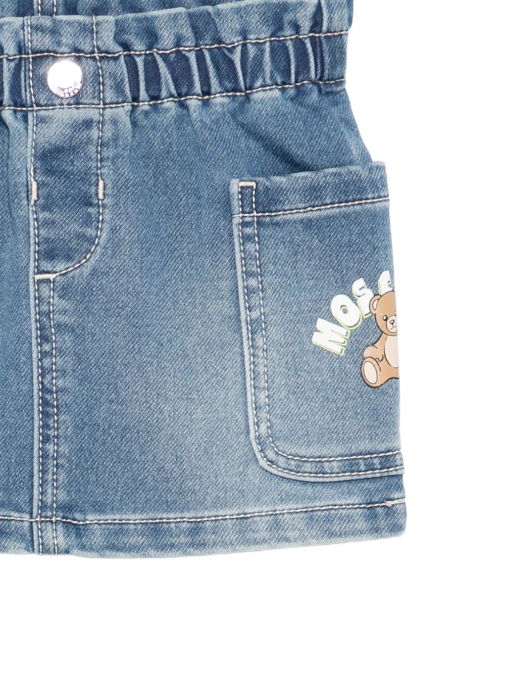 Gonna in denim con elastico MAJ019LDE17 40507 MOSCHINO KIDS 