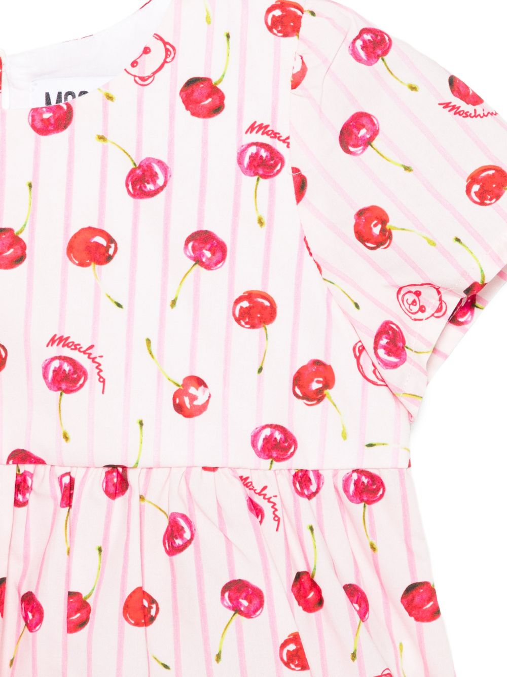 Completo pigiama con stampa ciliegie MDG01PLLB66 83658 MOSCHINO KIDS 