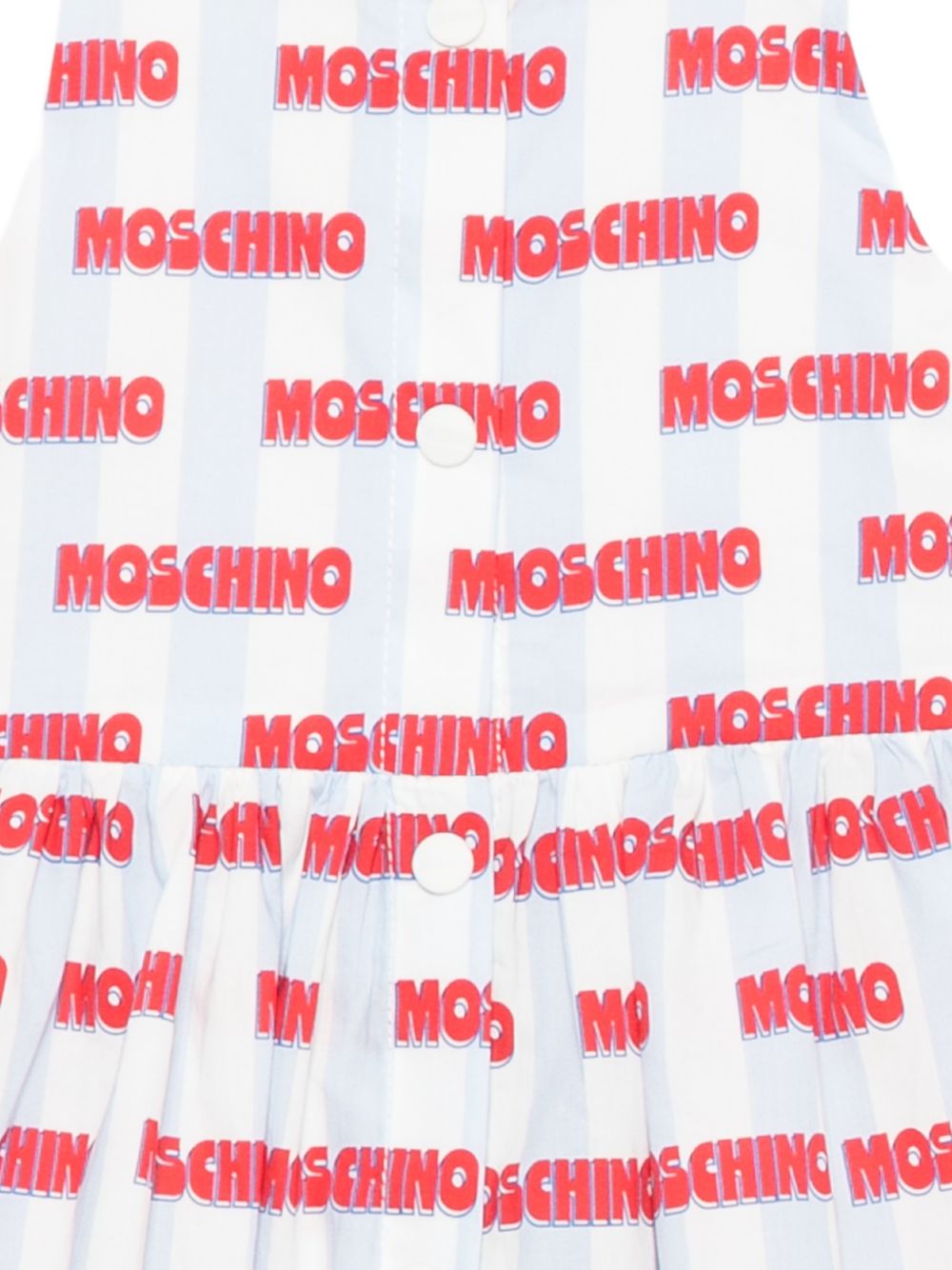 Abito in cotone a bretelle incrociate MDV0DDLLB59 83678 MOSCHINO KIDS 