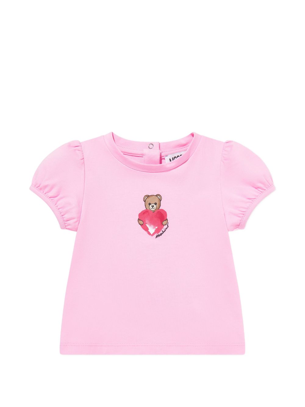 T-shirt con orsetto a maniche corte MLM02BLBA00 51473 MOSCHINO KIDS 