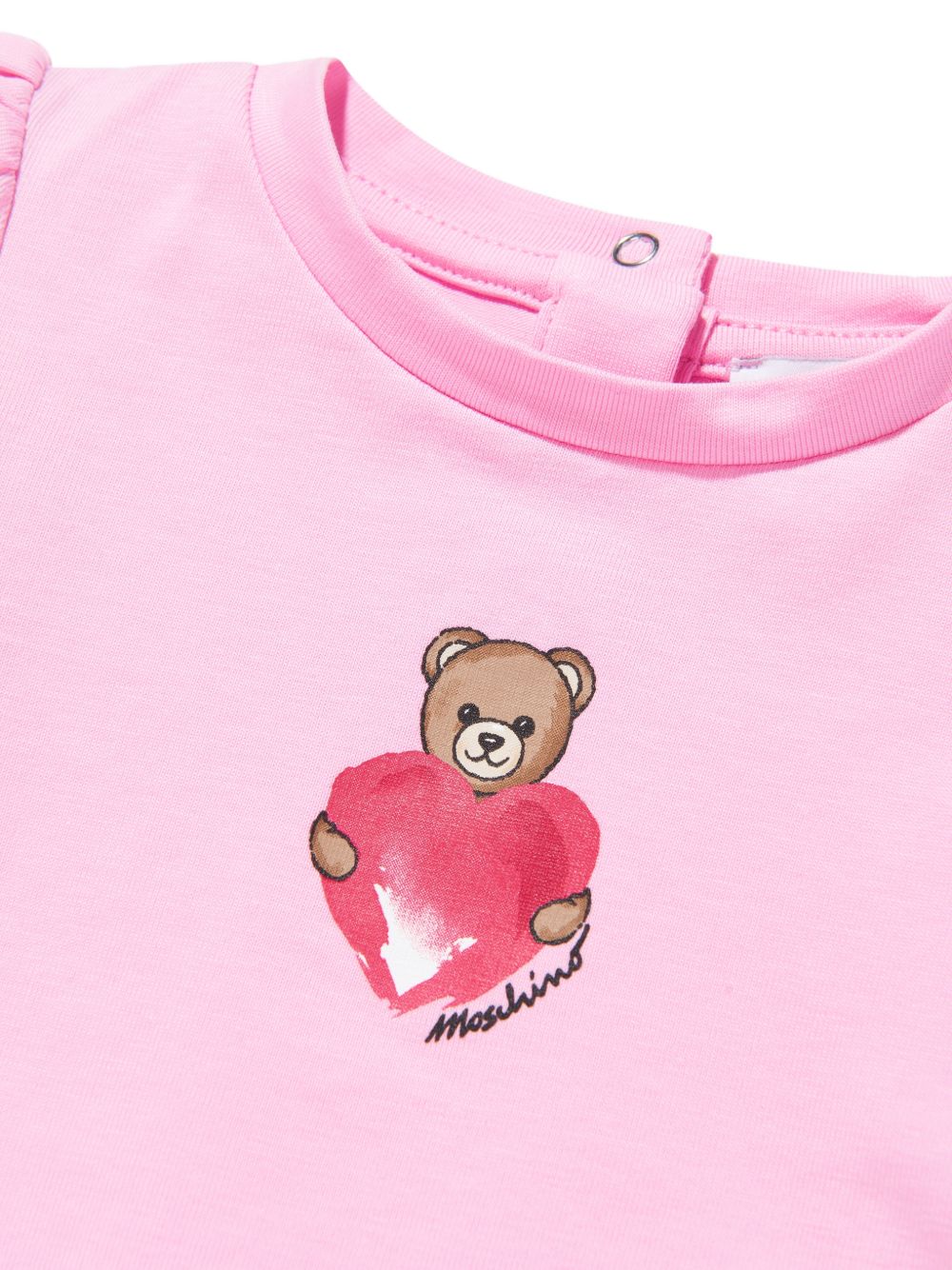 T-shirt con orsetto a maniche corte MLM02BLBA00 51473 MOSCHINO KIDS 