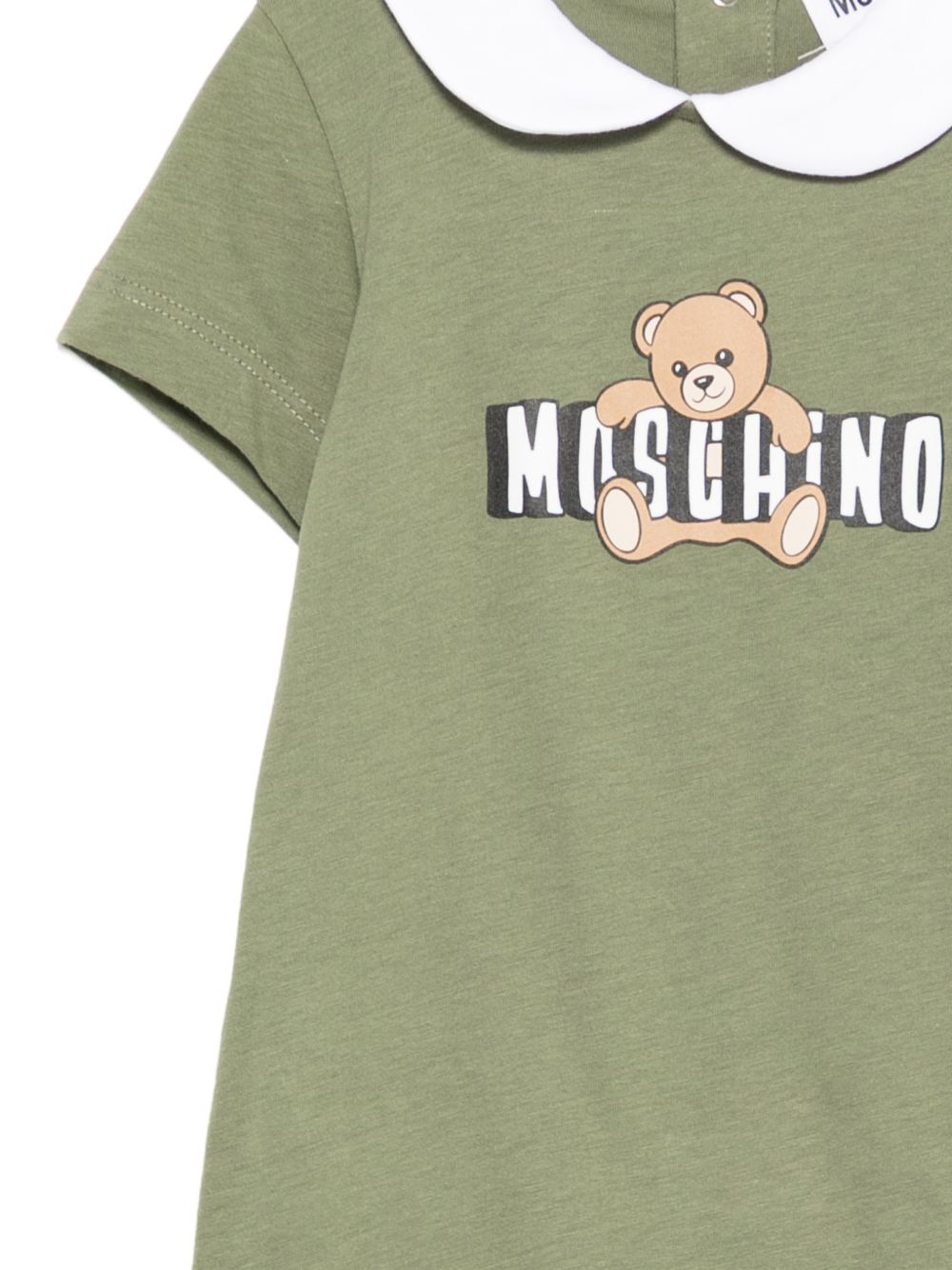 Pagliaccetto con colletto a contrasto MNY03YLAA03 30037 MOSCHINO KIDS 