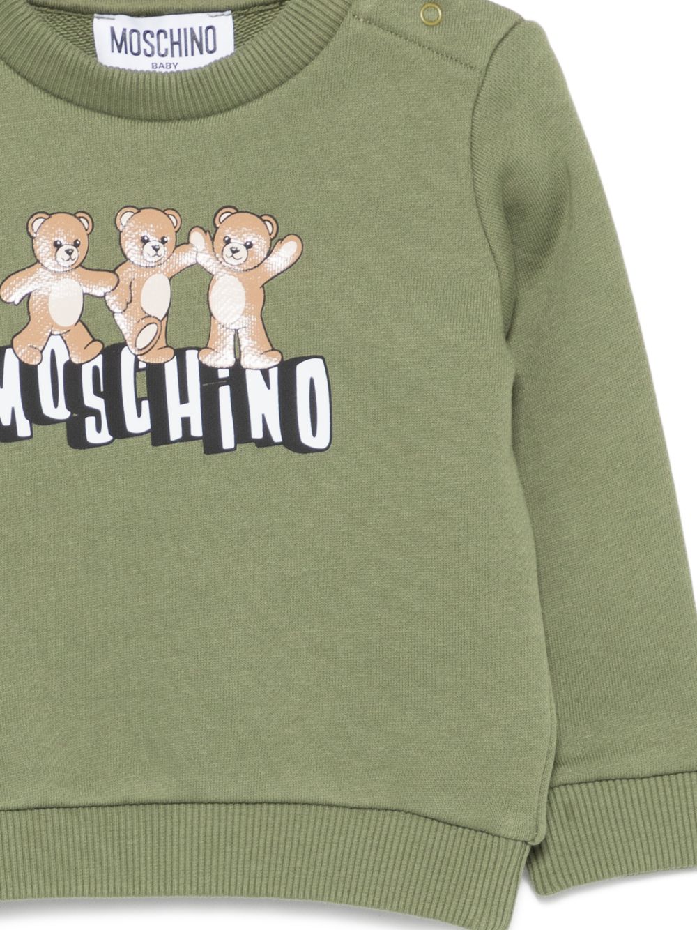 Felpa girocollo con stampa orsetti MTF060LCA89 30037 MOSCHINO KIDS 