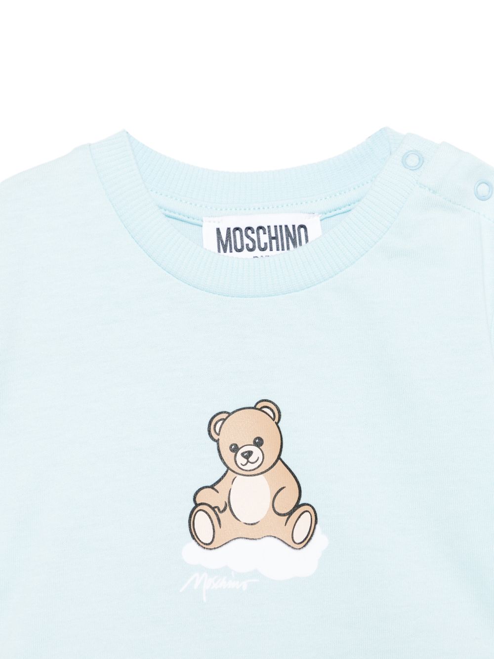 Set t-shirt e shorts con stampa orsacchiotto MUG01QLLB61 83679 MOSCHINO KIDS 