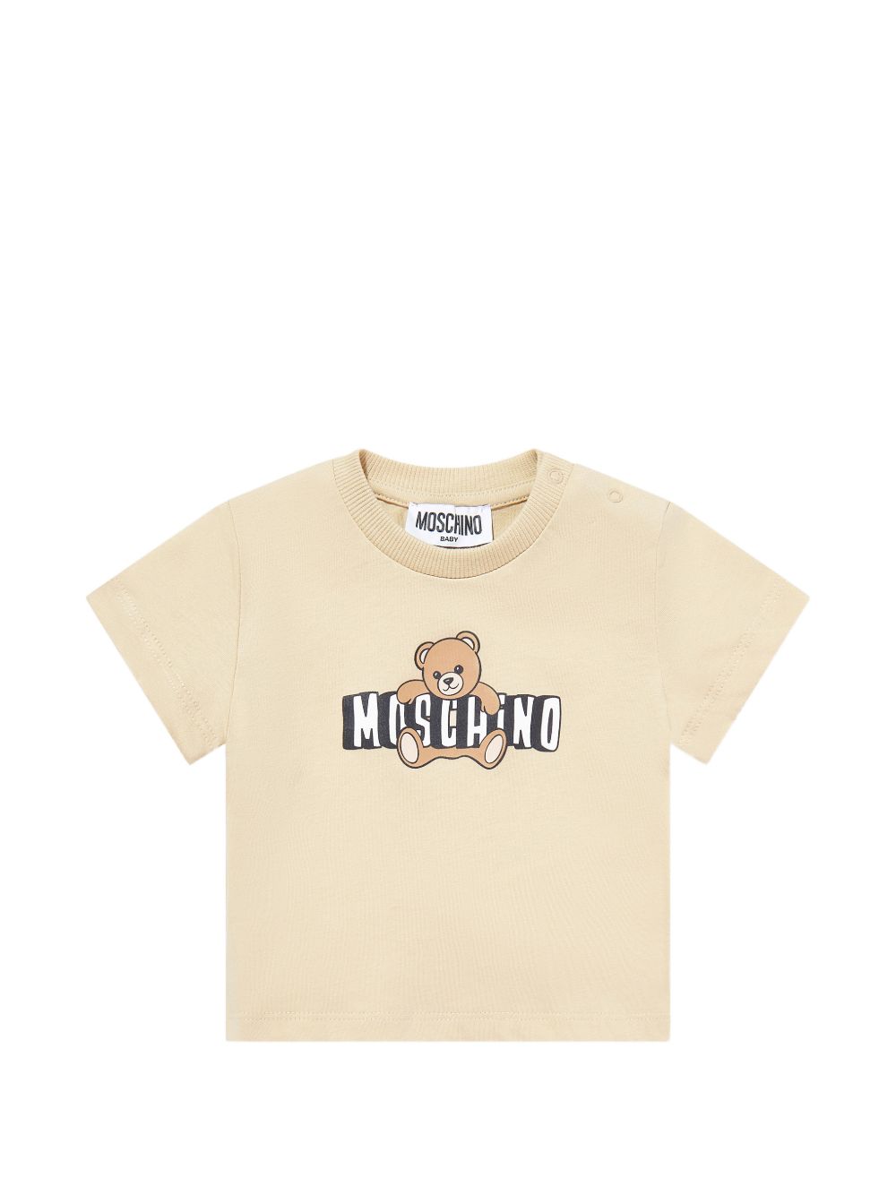 T-shirt in cotone con orsetto MUM04PLAA03 20829 MOSCHINO KIDS 