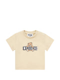 T-shirt in cotone con orsetto