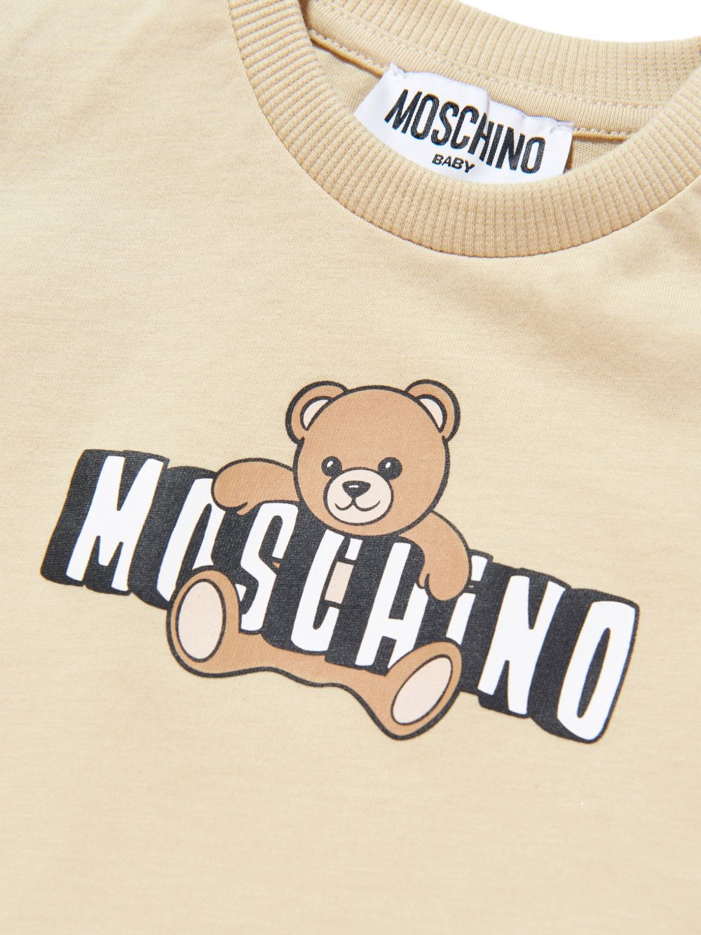 T-shirt in cotone con orsetto MUM04PLAA03 20829 MOSCHINO KIDS 