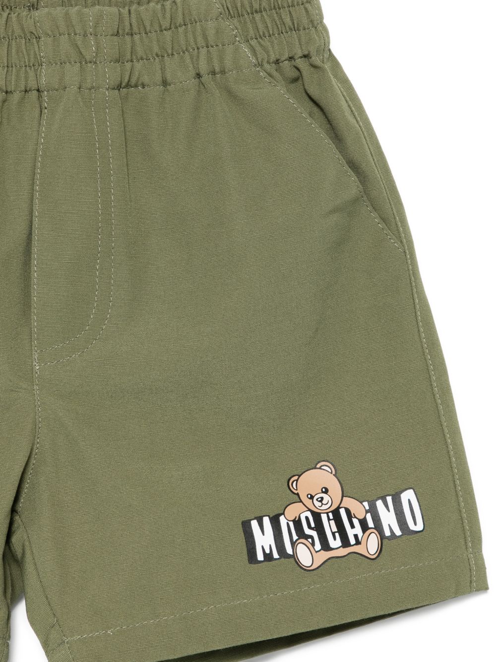 Shorts con stampa logo MUQ01NLLA14 30037 MOSCHINO KIDS 