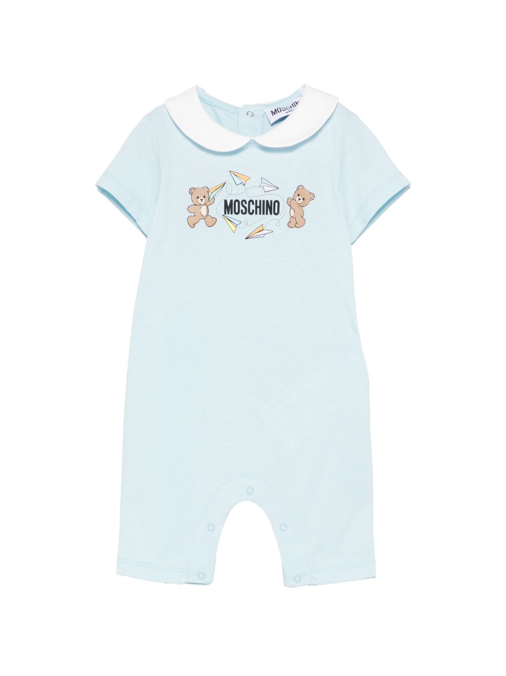 Tutina in cotone con colletto MUT04OLAA01# 40304 MOSCHINO KIDS 