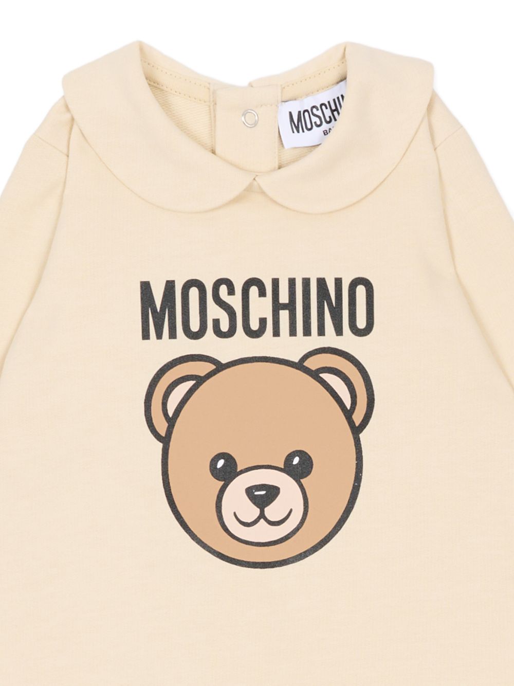 Tutina in cotone con colletto MUY098LCA19 20404 MOSCHINO KIDS 