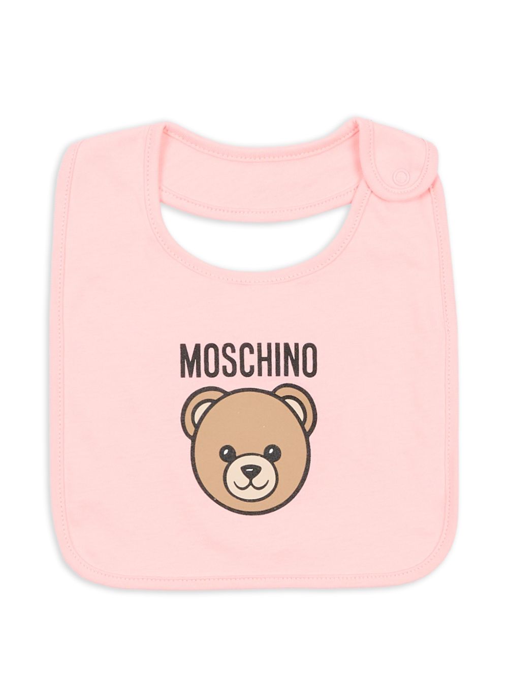 Set cappellino e bavaglino cipria con orsetto MUY099LCA19 50209 MOSCHINO KIDS 