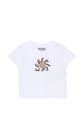 T-shirt bianca con stampa orsetto