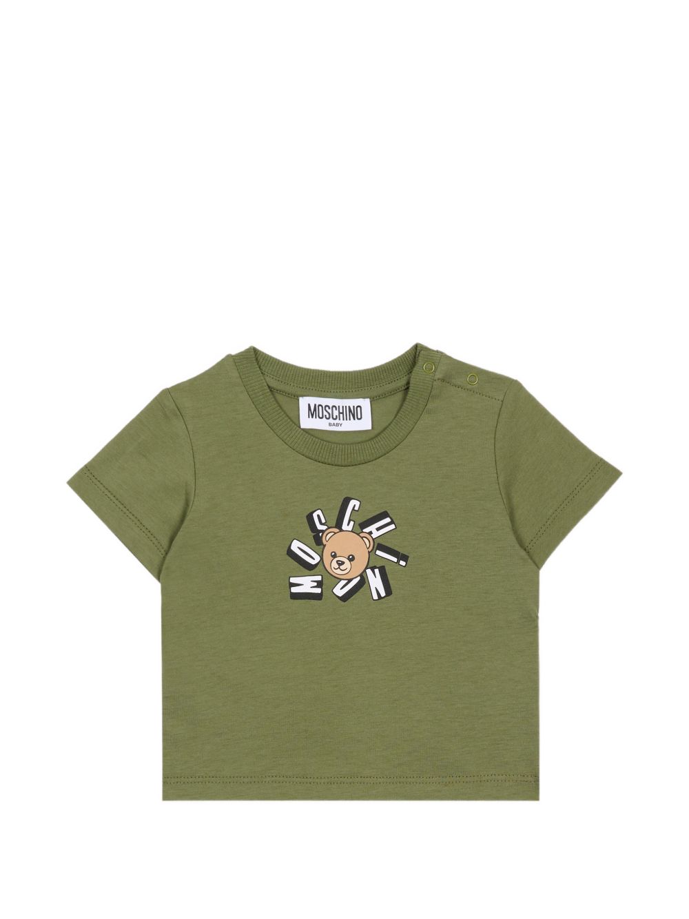 T-shirt con stampa orsetto MXM047LAA02 30037 MOSCHINO KIDS 