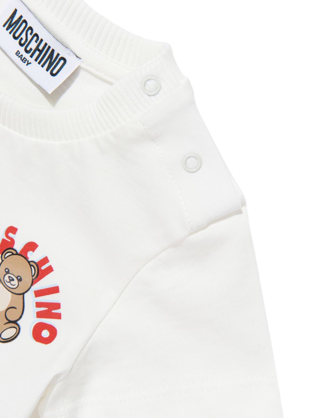 T-shirt in cotone con stampa MZM047LAA01 10063 MOSCHINO KIDS 