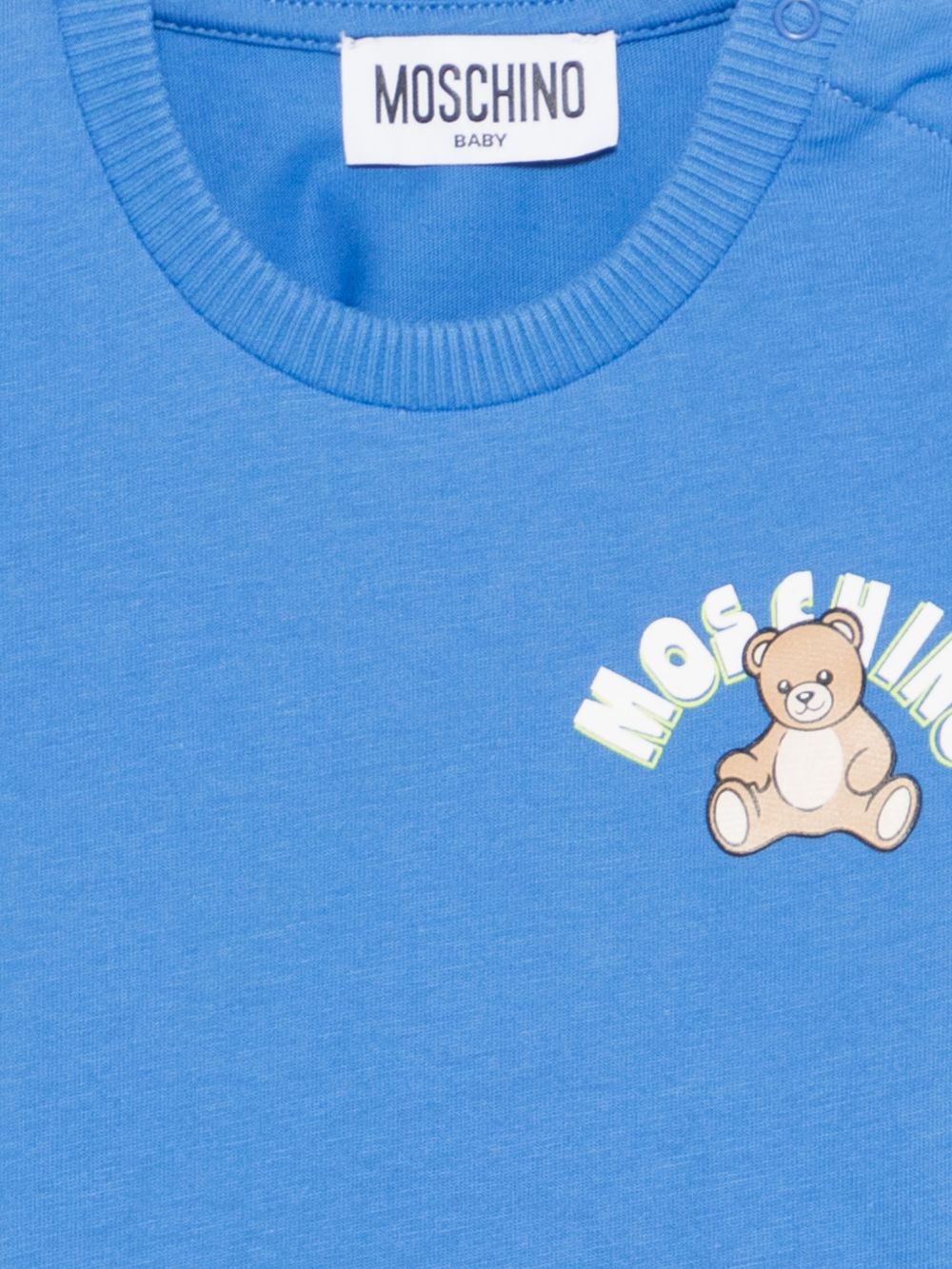 T-shirt girocollo con stampa MZM047LAA01 40630 MOSCHINO KIDS 