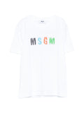 T-shirt con logo multicolore