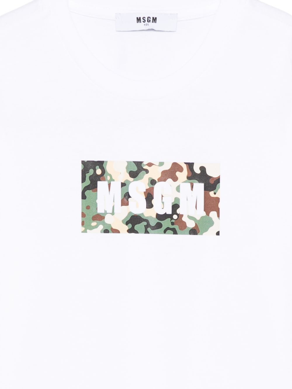 T-shirt con stampa camouflage S6MSJBTH279 001 MSGM KIDS 