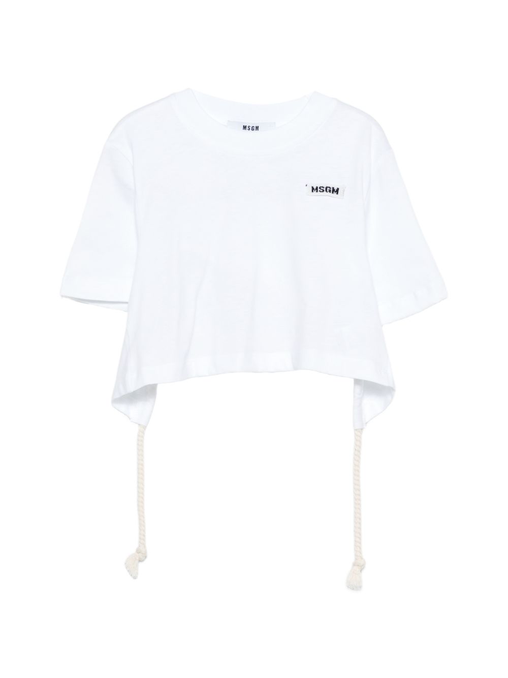 T-shirt con lacci laterali S6MSJGTH179 001 MSGM KIDS 