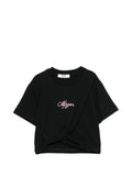 T-shirt con scritta logo