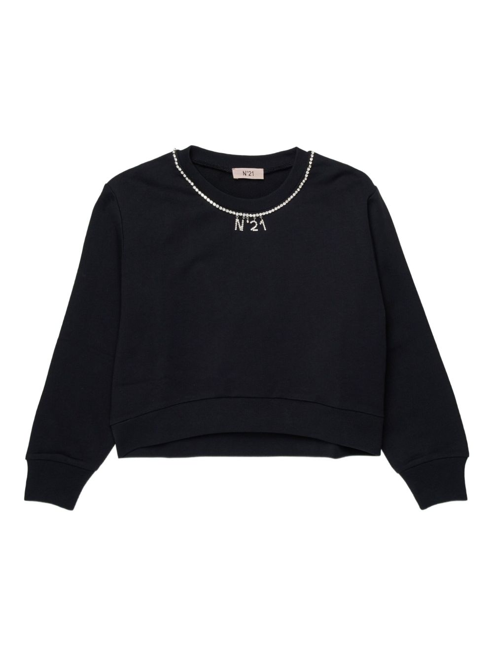 Felpa con dettagli strass N210CRN0487 0N900 N21 KIDS 