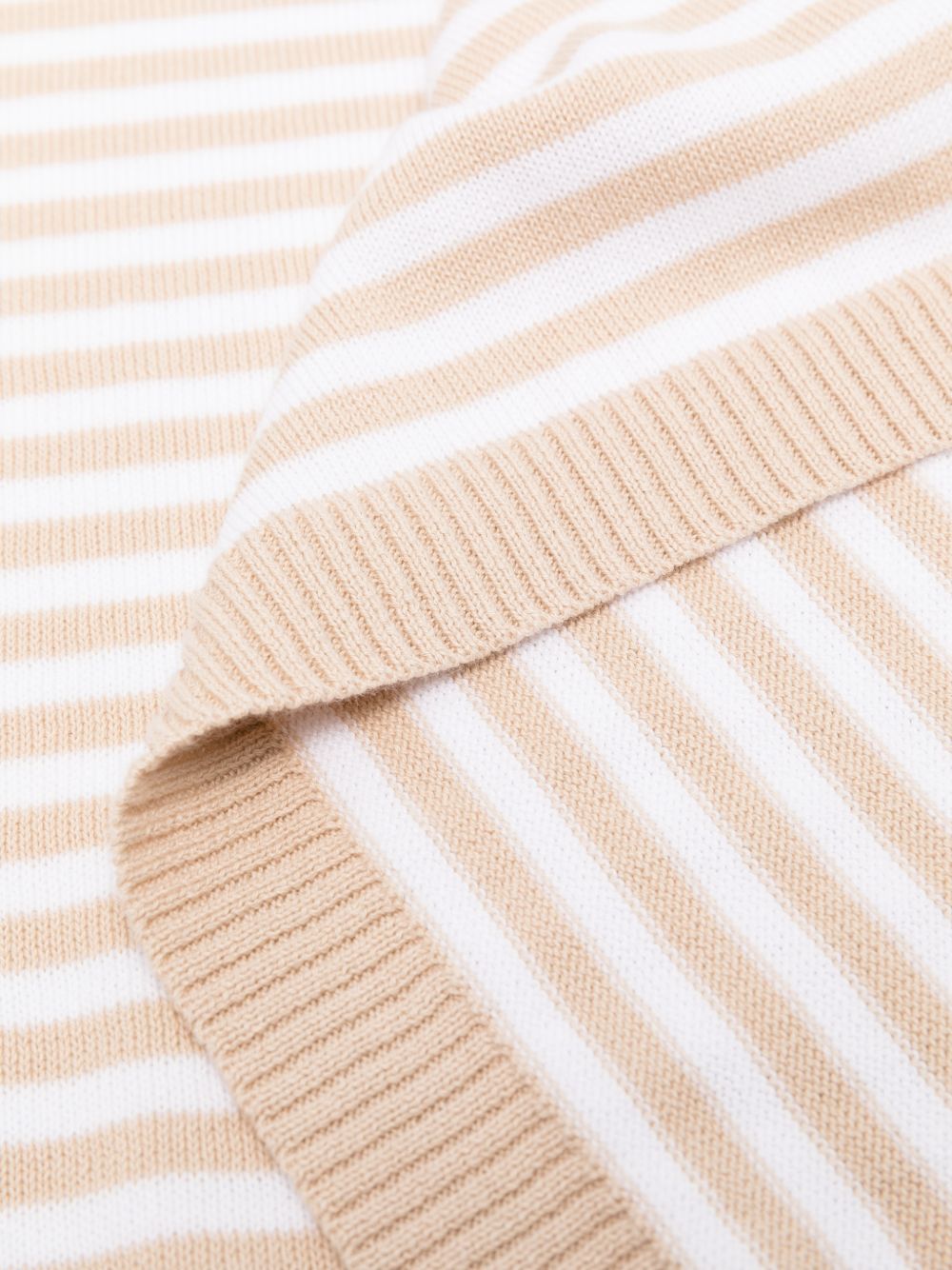 Copertina in cotone organico a righe E26008 BEIGE NANAN KIDS 