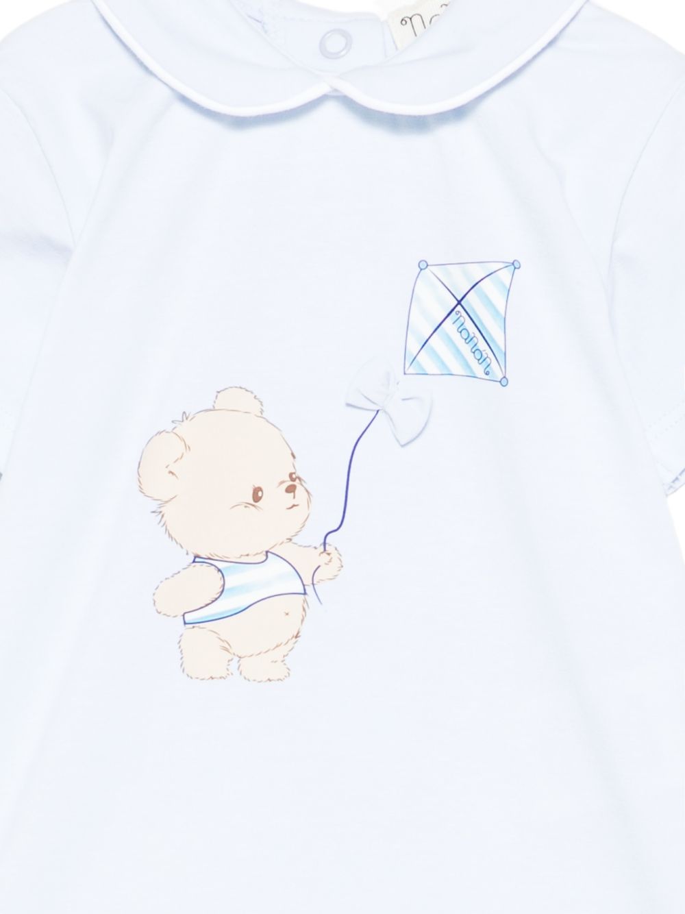 Tutina in cotone con grafica orsetto E26013 AZZURRO NANAN KIDS 