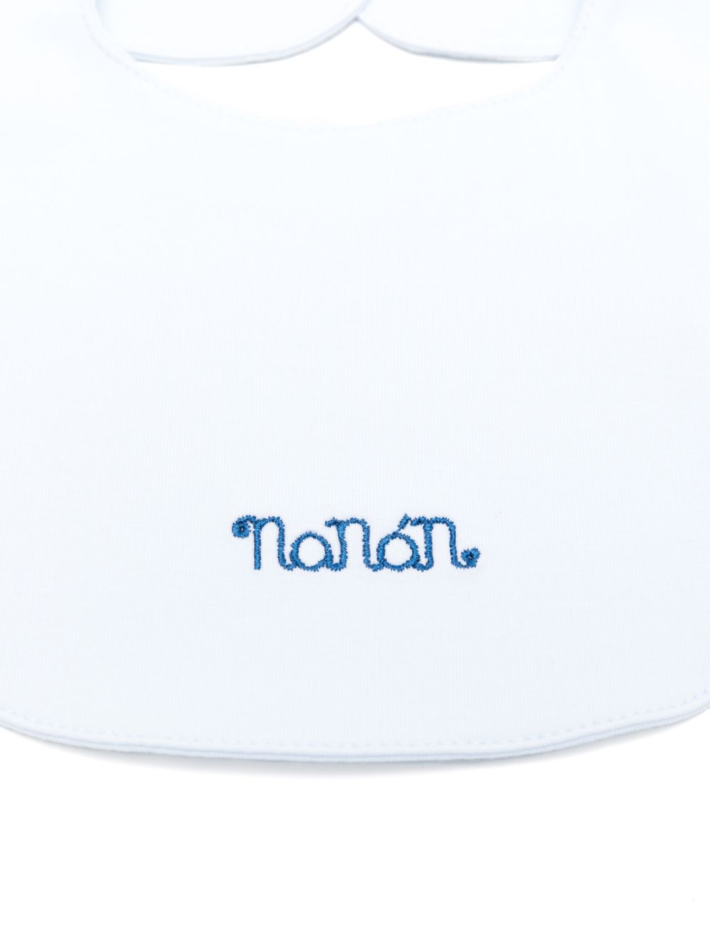 Bavetta in cotone con ricamo logo E26015 AZZURRO NANAN KIDS 