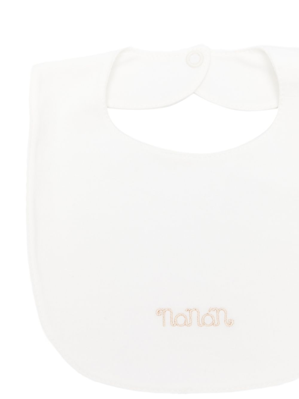 Bavetta in cotone con ricamo logo E26015 BIANCO NANAN KIDS 