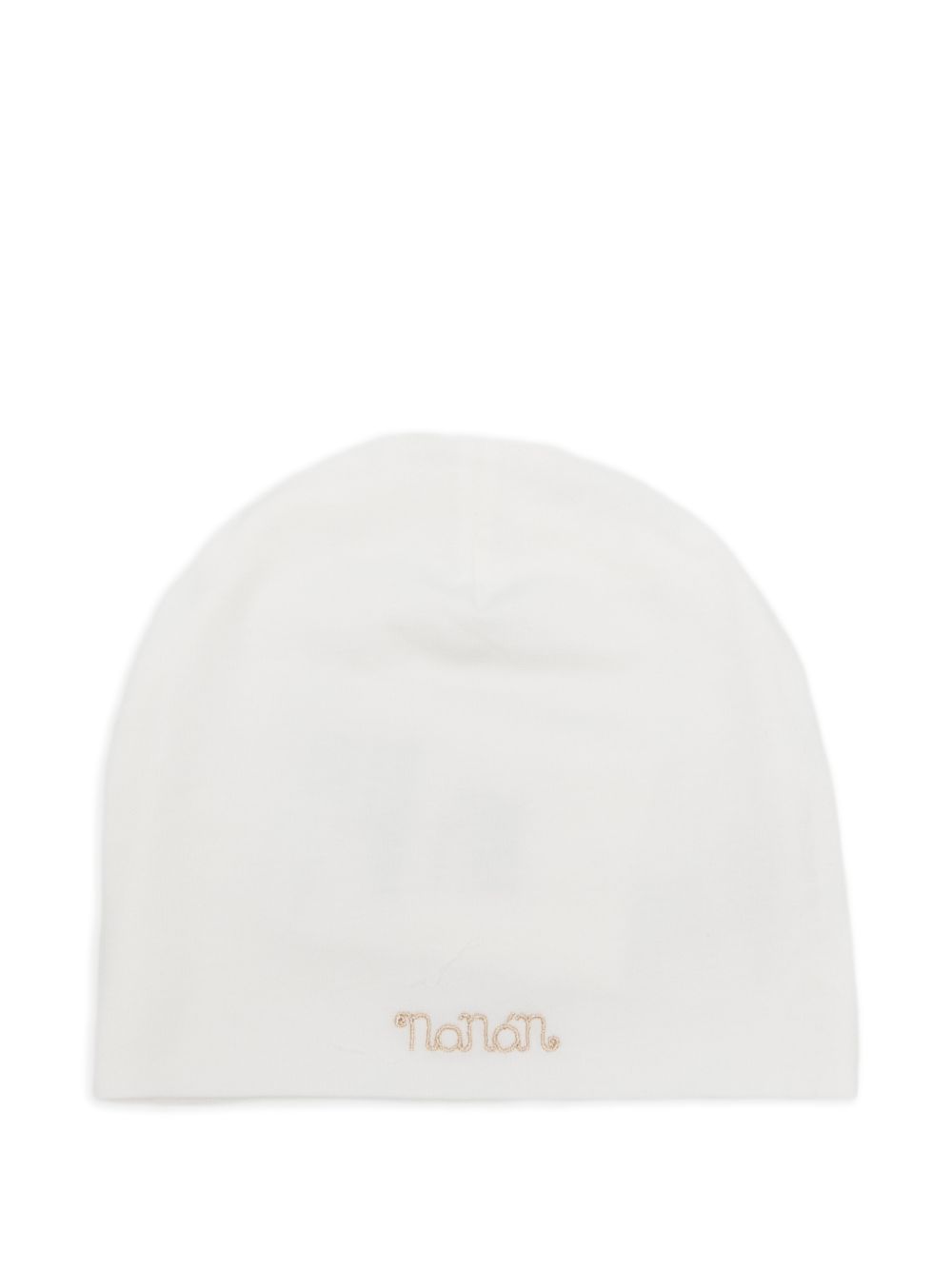 Berretto in cotone con ricamo logo E26016 BIANCO NANAN KIDS 
