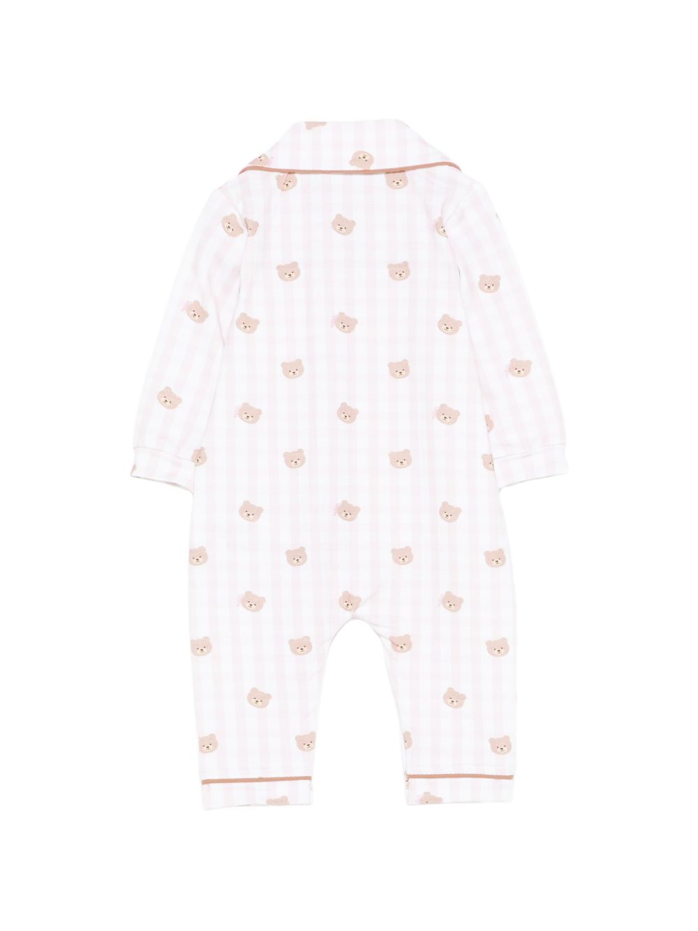 Tutina in cotone a quadri vichy con colletto E26018 ROSA NANAN KIDS 