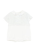 Tutina in cotone a righe con colletto