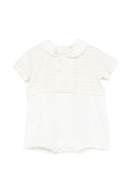 Tutina in cotone a righe con colletto