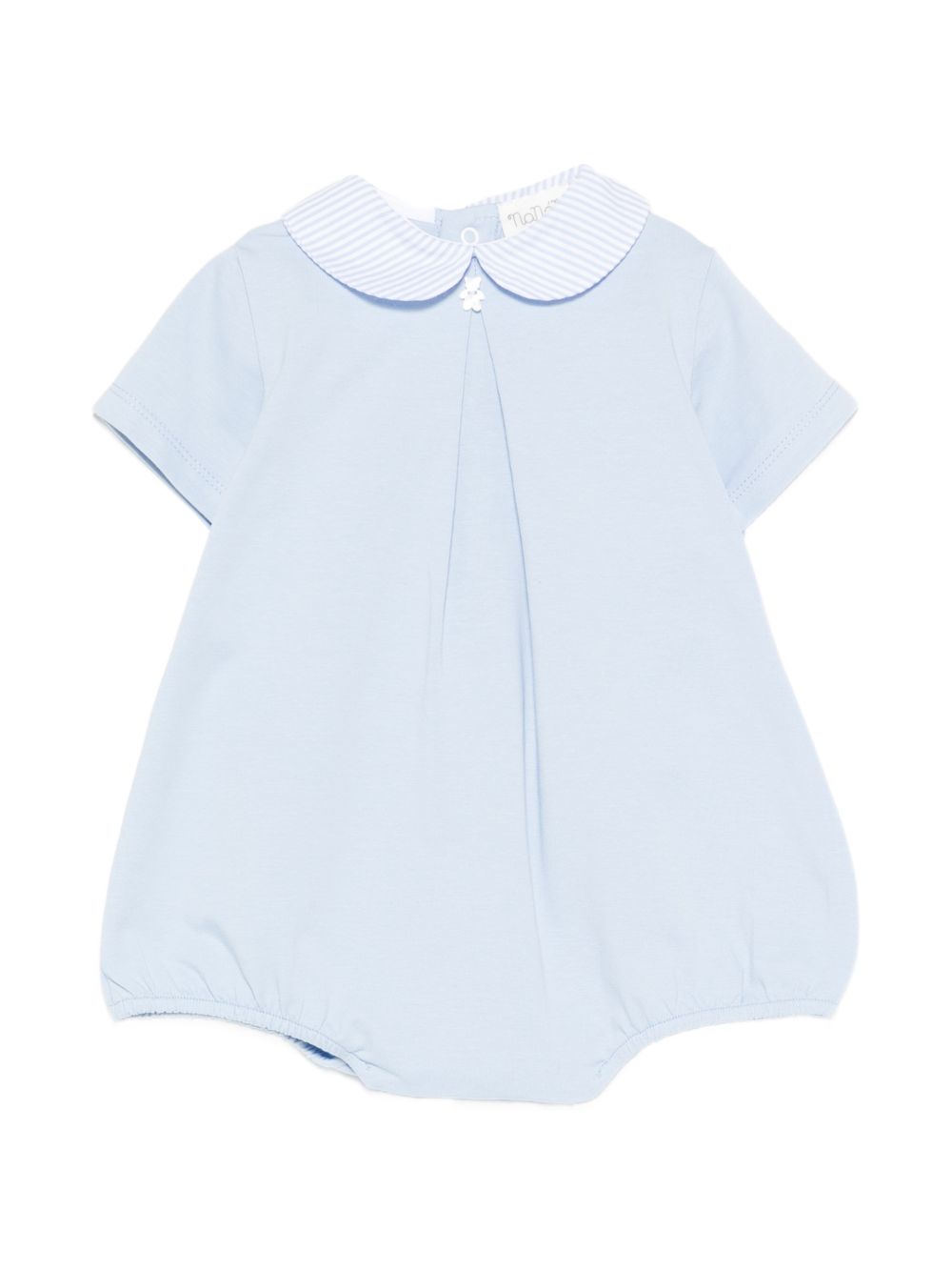 Tutina in cotone con colletto a righe E26128 AZZURRO NANAN KIDS 