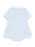 Tutina in cotone con colletto a righe
