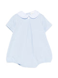Tutina in cotone con colletto a righe