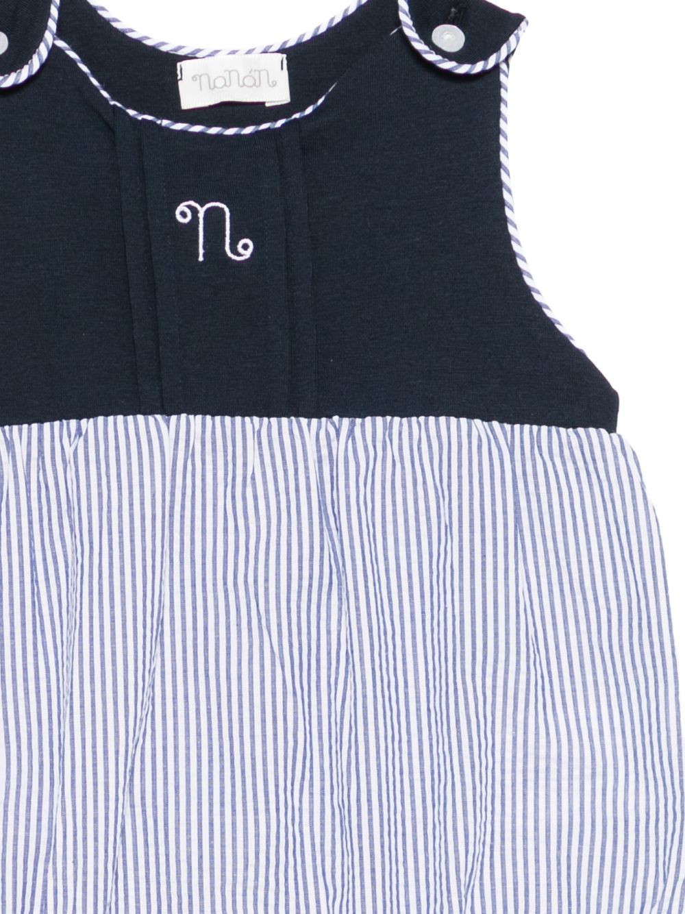 Tutina in cotone con righe E26129 BLU NANAN KIDS 