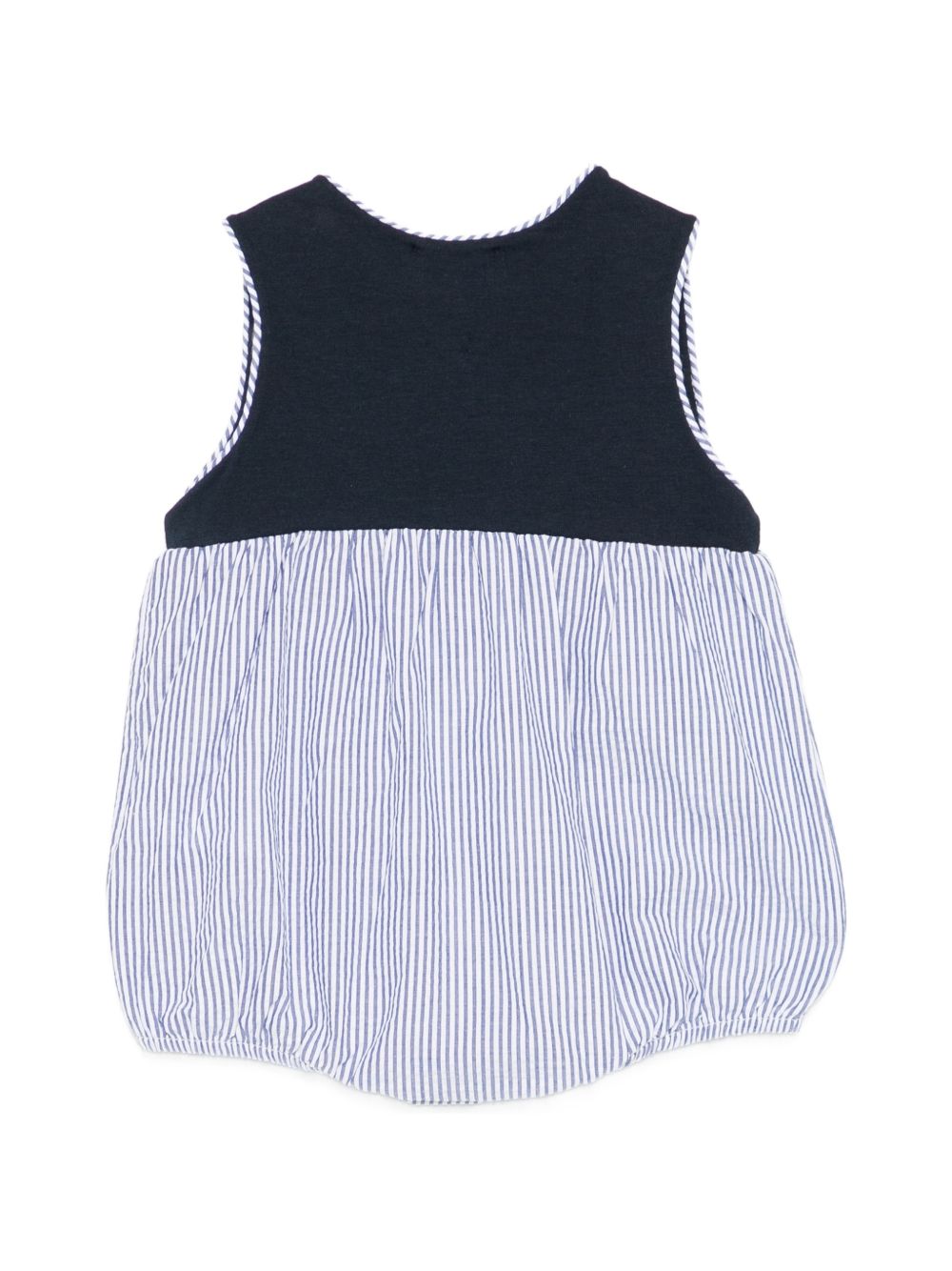 Tutina in cotone con righe E26129 BLU NANAN KIDS 
