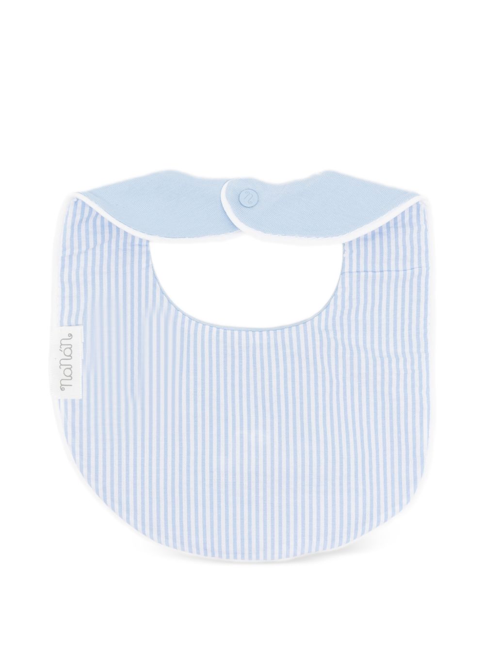 Bavaglino in cotone con fodera rigata E26130 AZZURRO NANAN KIDS 