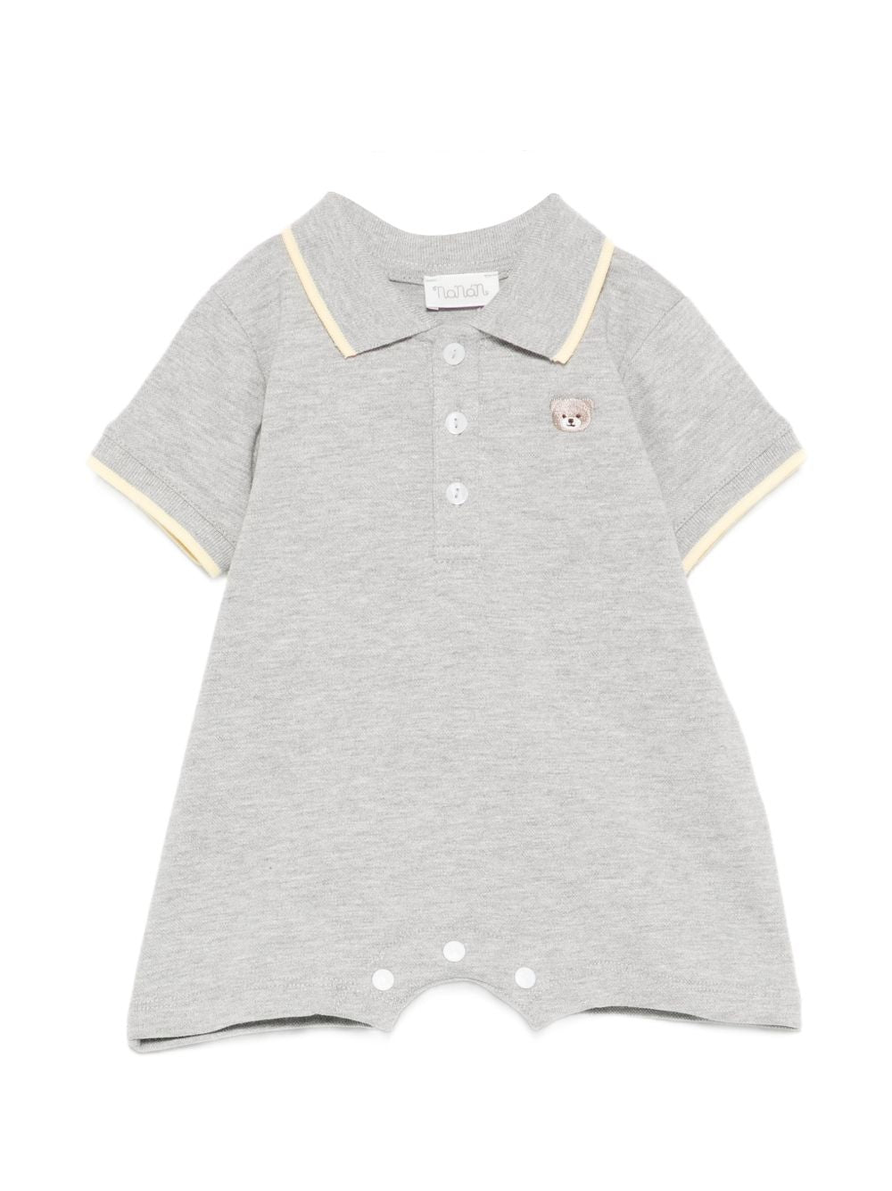 Pagliaccetto in cotone con orsetto E26171 GRIGIO NANAN KIDS 