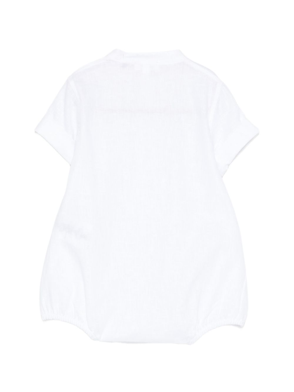 Body in lino e cotone colletto coreano E26172 BIANCO NANAN KIDS 