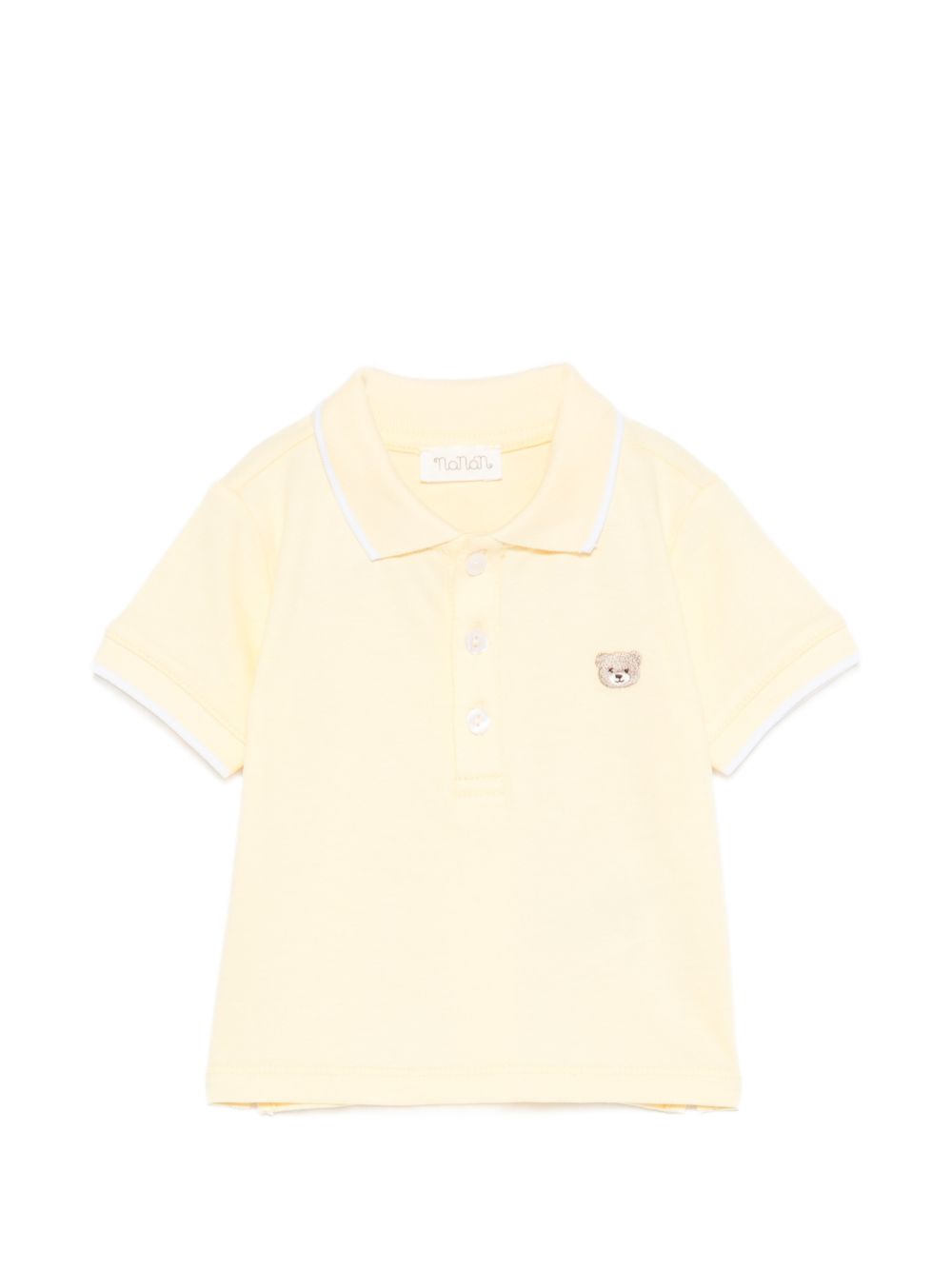 Polo in cotone con ricamo E26175 GIALLO NANAN KIDS 