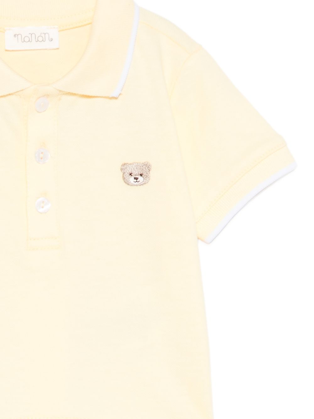 Polo in cotone con ricamo E26175 GIALLO NANAN KIDS 