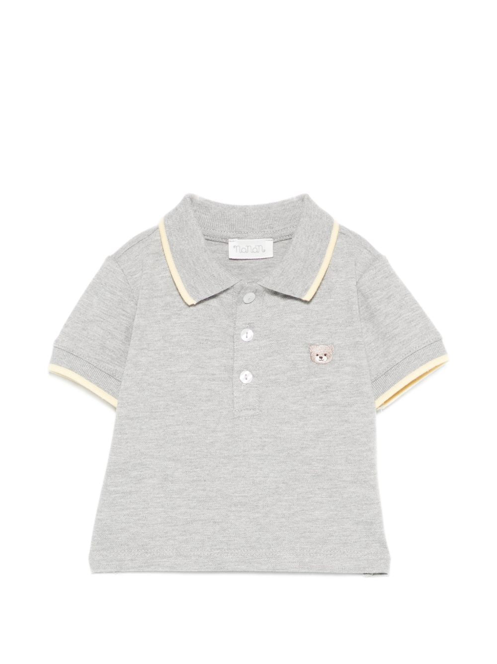 Polo in cotone con colletto a contrasto E26175 GRIGIO NANAN KIDS 
