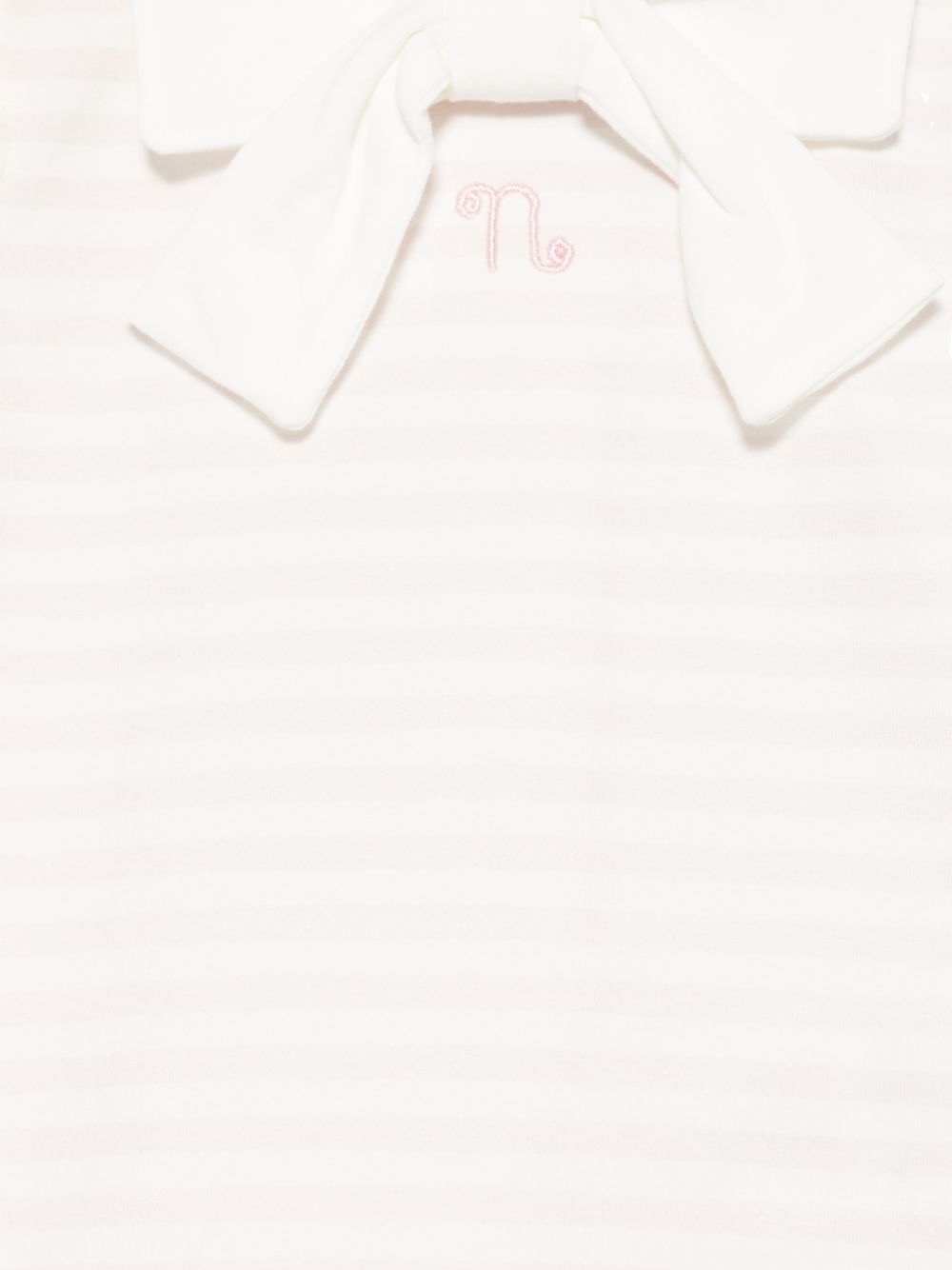 Tutina a righe in cotone con fiocco E26403 ROSA NANAN KIDS 