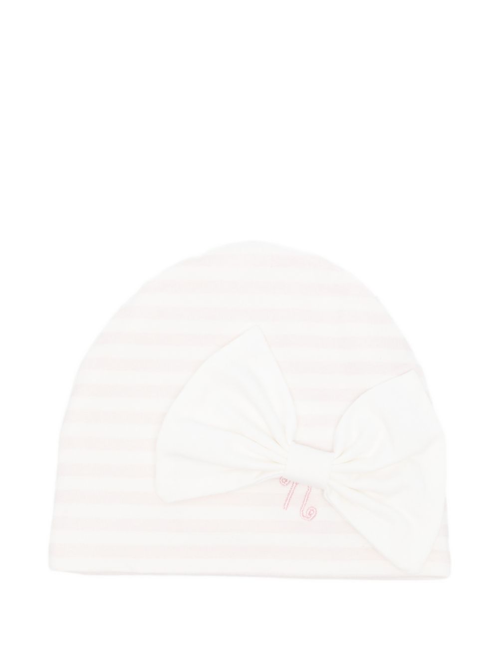 Cappello in cotone a righe con fiocco E26405 ROSA NANAN KIDS 