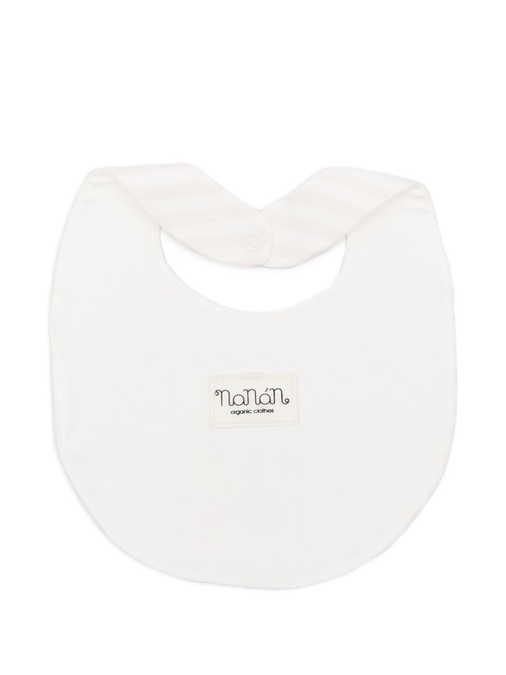 Bavaglino a righe in cotone con chiusura a bottoni E26406 ROSA NANAN KIDS 