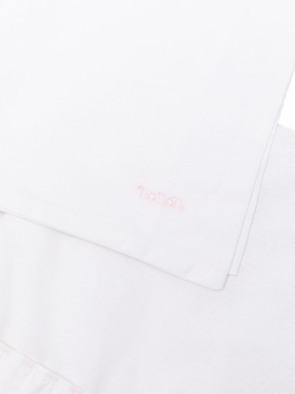Set tre pezzi in cotone con ricamo E26407 ROSA NANAN KIDS 
